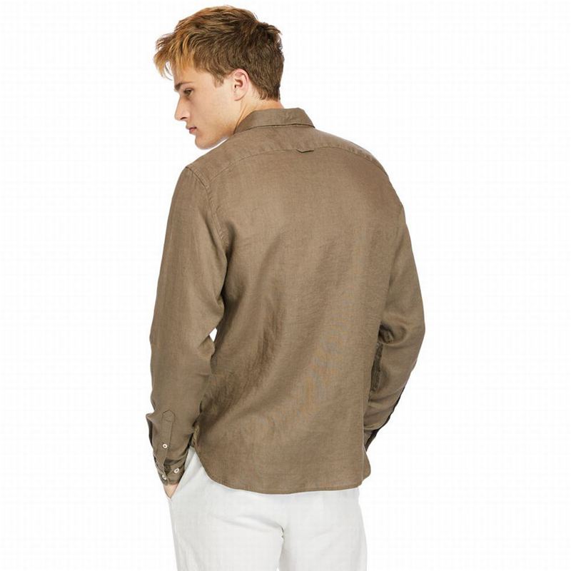 Timberland Mill River LS Linen Košulje Smeđe | 18751219