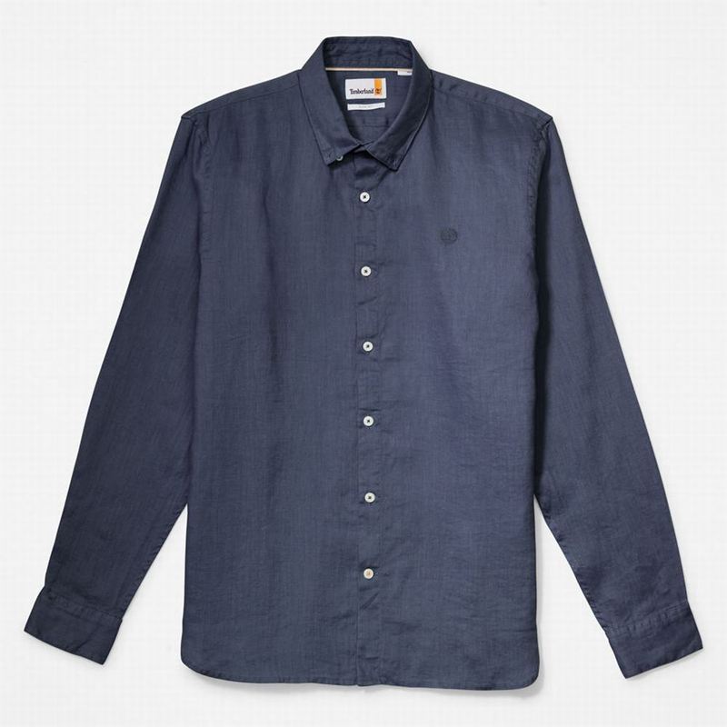 Timberland Mill River LS Linen Košulje Tamnoplave | 77887024