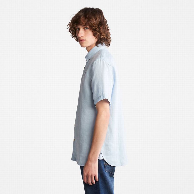 Timberland Mill River Short-Sleeve Košulje Plave | 91821013