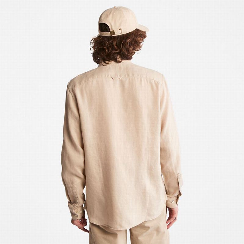 Timberland Mill River Slim-Fit Linen Košulje Bež | 25009423