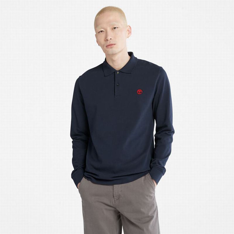 Timberland Millers River LS Polo Majice Tamnoplave | 3721212