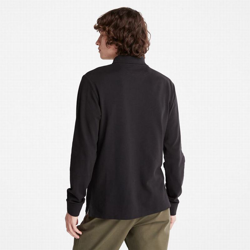 Timberland Millers River LS Polo Majice Crne | 80576511