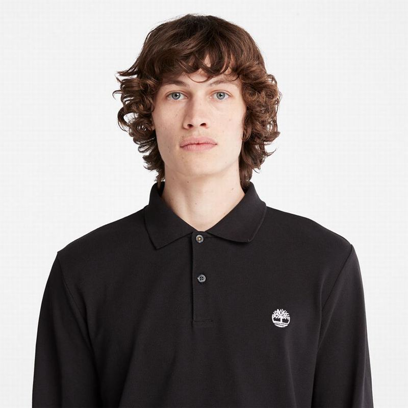 Timberland Millers River LS Polo Majice Crne | 80576511