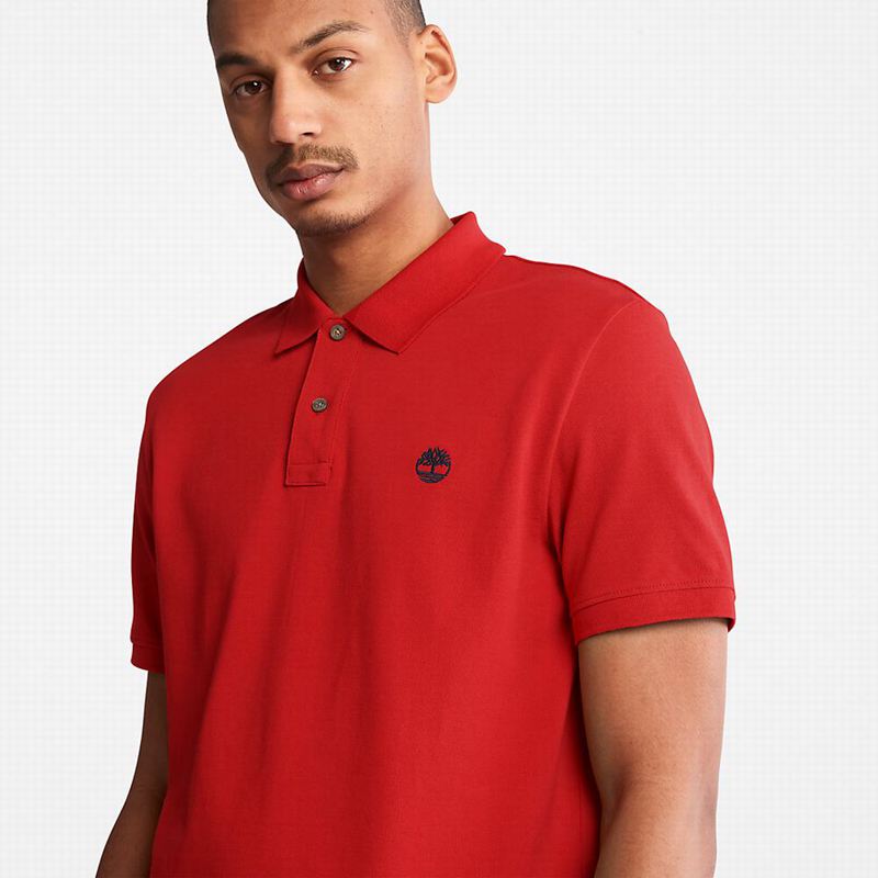 Timberland Millers River Pique Polo Majice Crvene | 25346836