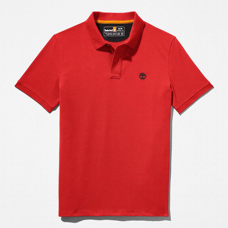 Timberland Millers River Pique Polo Majice Crvene | 25346836