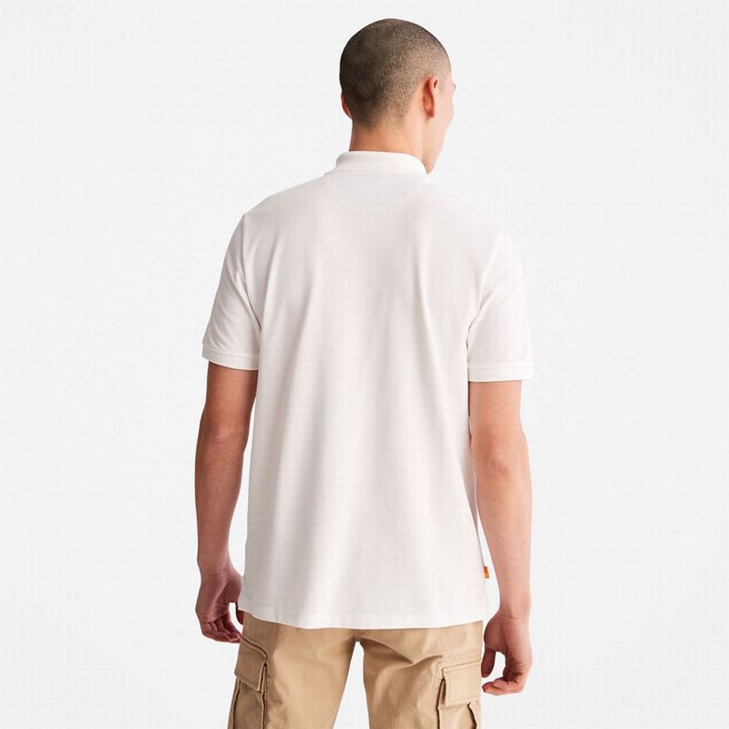 Timberland Millers River Pique Polo Majice Bijele | 27575909