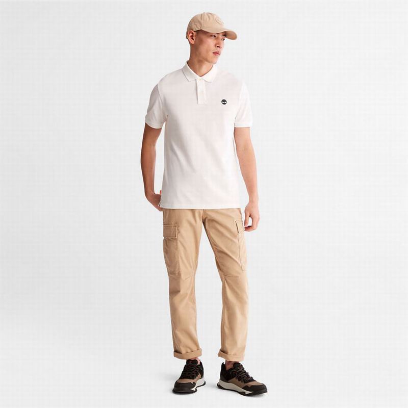 Timberland Millers River Pique Polo Majice Bijele | 27575909