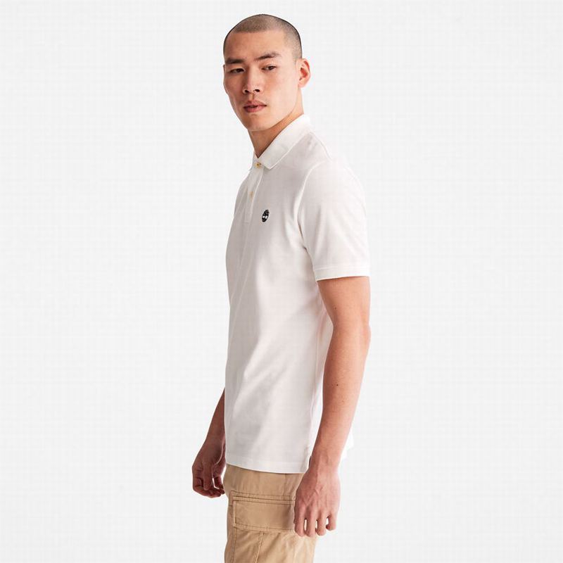 Timberland Millers River Pique Polo Majice Bijele | 27575909