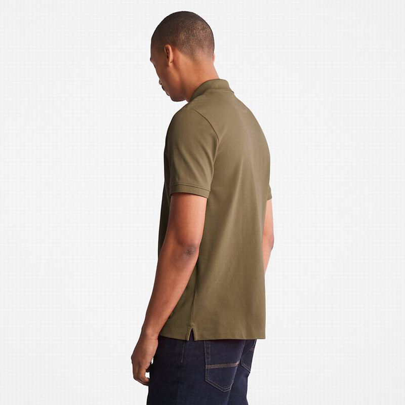 Timberland Millers River Pique Polo Majice Maslinasto Zelene | 62508303