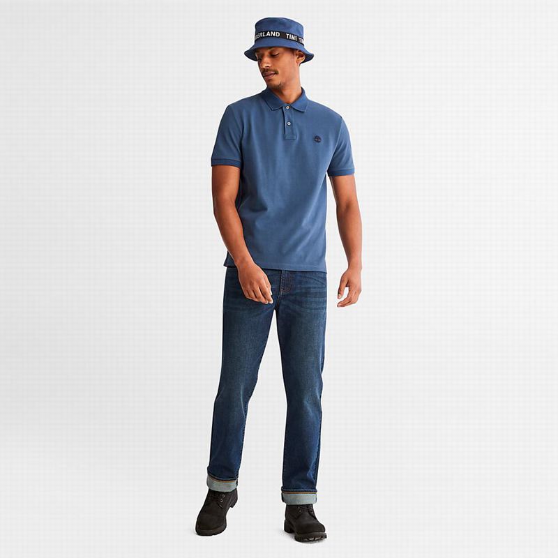 Timberland Millers River Pique Polo Majice Plave | 66337199