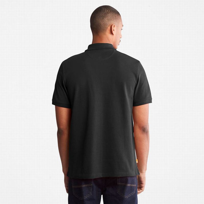 Timberland Millers River Pique Polo Majice Crne | 77517607
