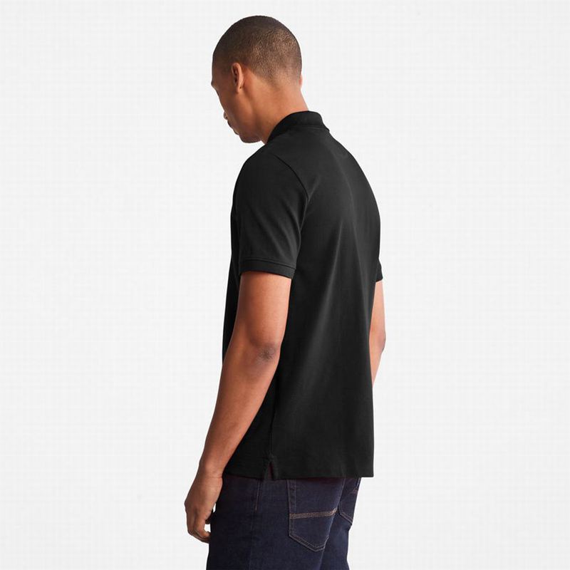Timberland Millers River Pique Polo Majice Crne | 77517607
