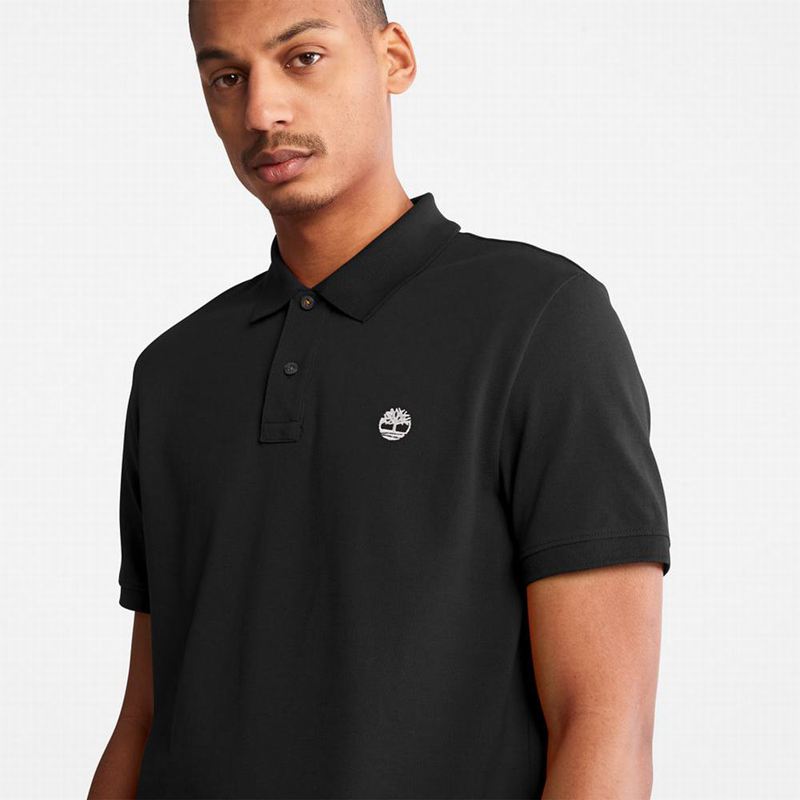 Timberland Millers River Pique Polo Majice Crne | 77517607