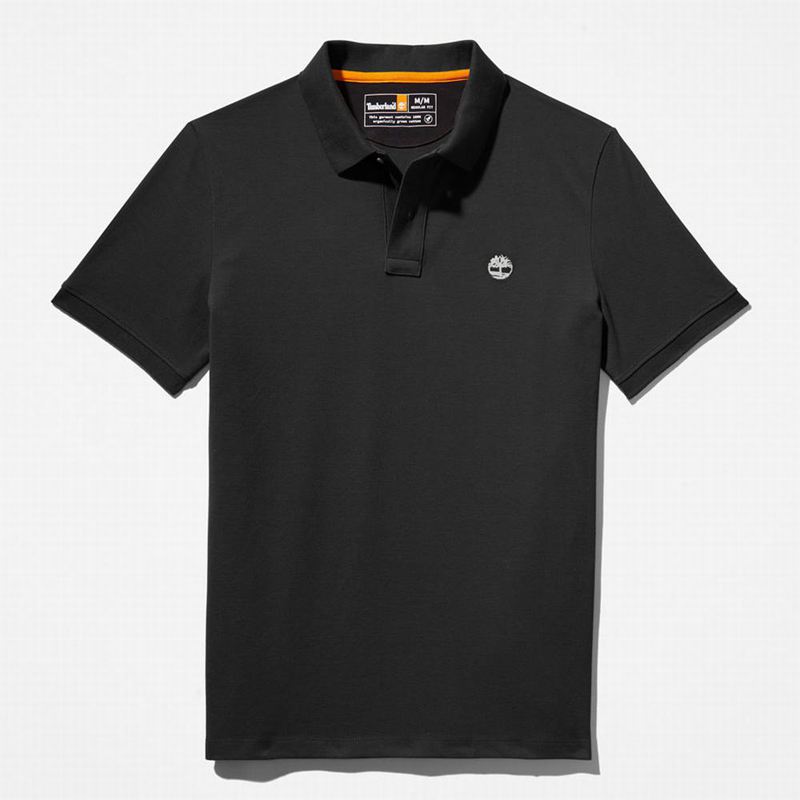 Timberland Millers River Pique Polo Majice Crne | 77517607