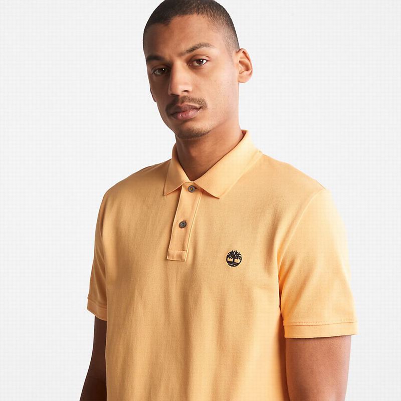 Timberland Millers River Pique Polo Majice Žute | 92969191