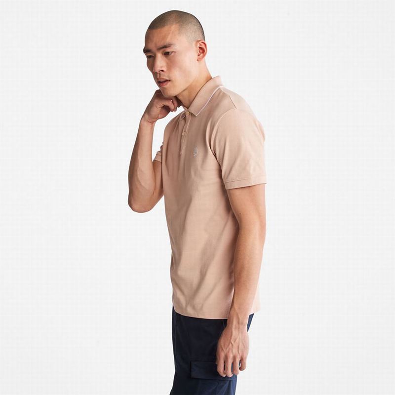 Timberland Millers River Print-Collar Polo Majice Roze | 35221688