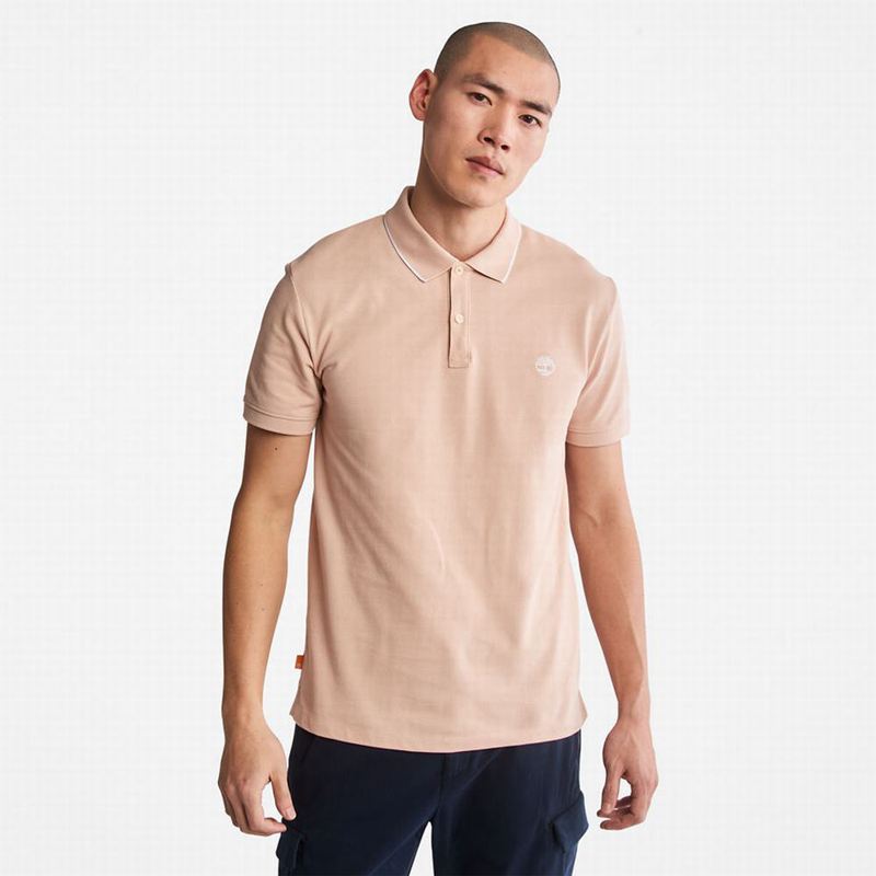 Timberland Millers River Print-Collar Polo Majice Roze | 35221688
