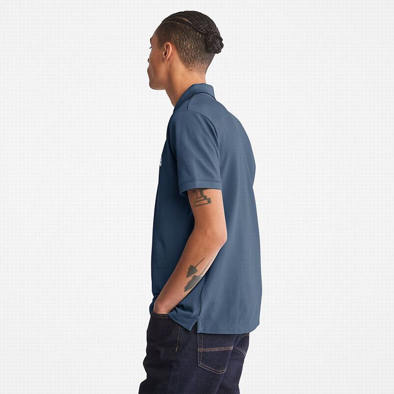 Timberland Millers River Print-Collar Polo Majice Plave | 61595905