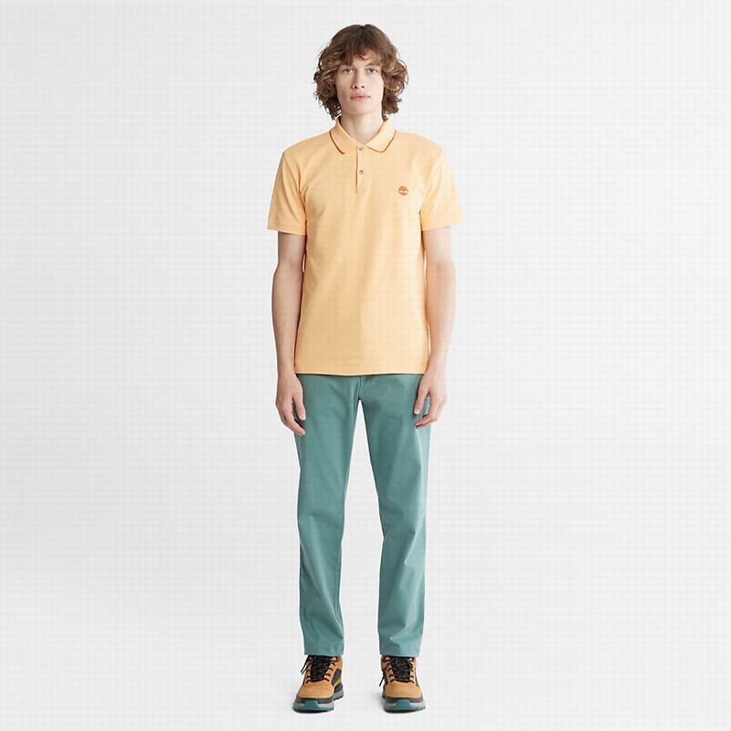 Timberland Millers River Print-Collar Polo Majice Narančaste | 75783852