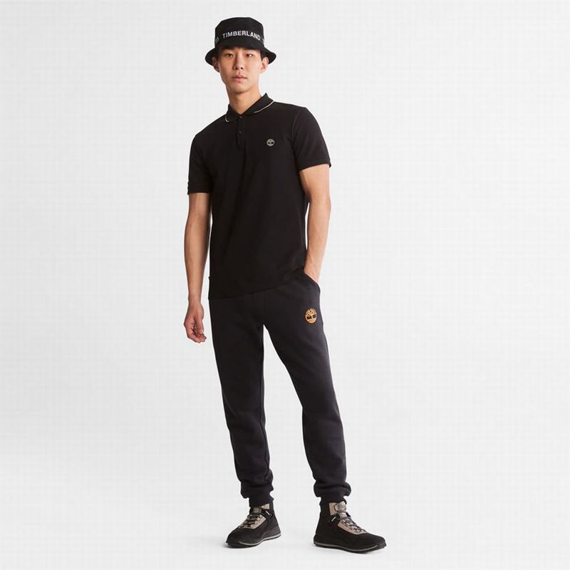 Timberland Millers River Print-Collar Polo Majice Crne | 77455339