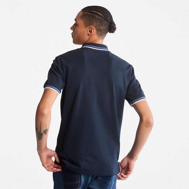 Timberland Millers River Tipped Polo Majice Tamnoplave | 28761464