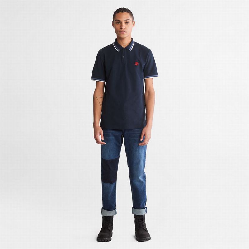 Timberland Millers River Tipped Polo Majice Tamnoplave | 28761464