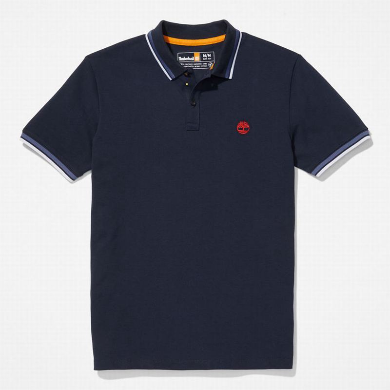 Timberland Millers River Tipped Polo Majice Tamnoplave | 28761464