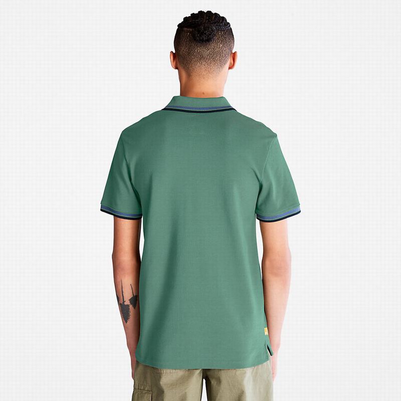 Timberland Millers River Tipped Polo Majice Tirkizne | 46437576