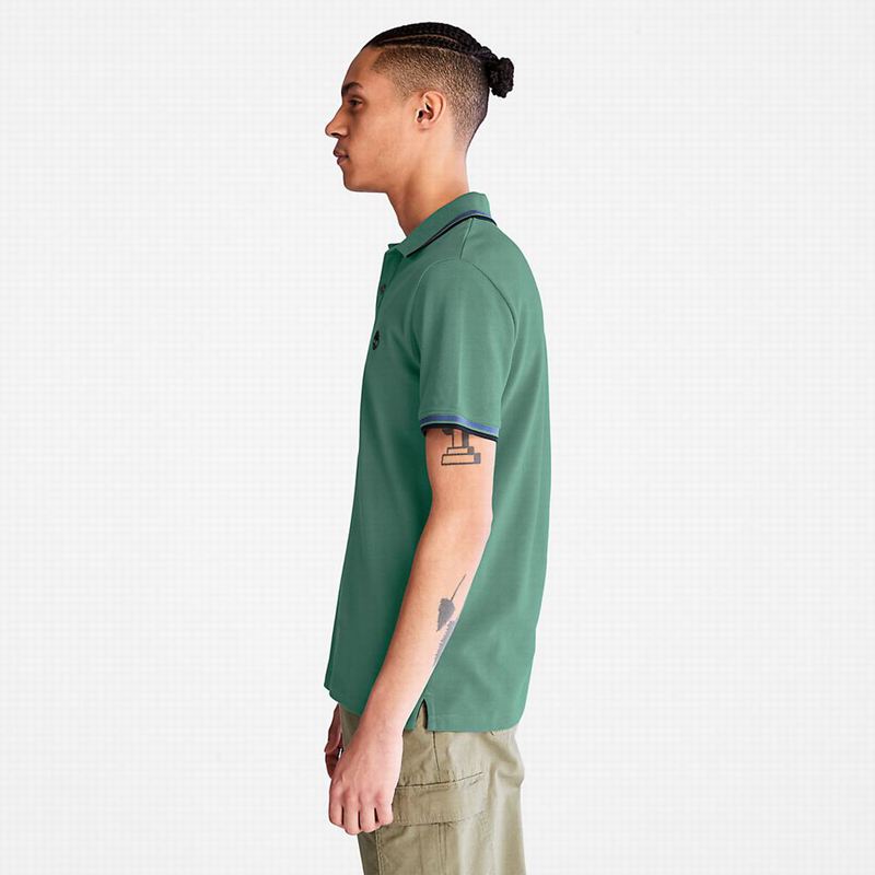 Timberland Millers River Tipped Polo Majice Tirkizne | 46437576