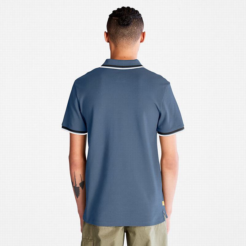 Timberland Millers River Tipped Polo Majice Plave | 90447253