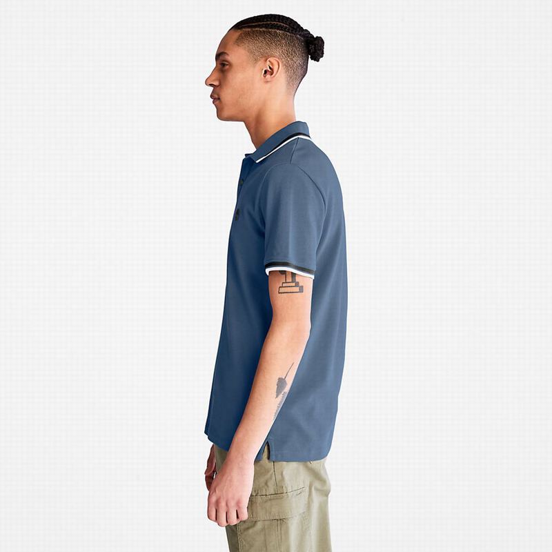 Timberland Millers River Tipped Polo Majice Plave | 90447253