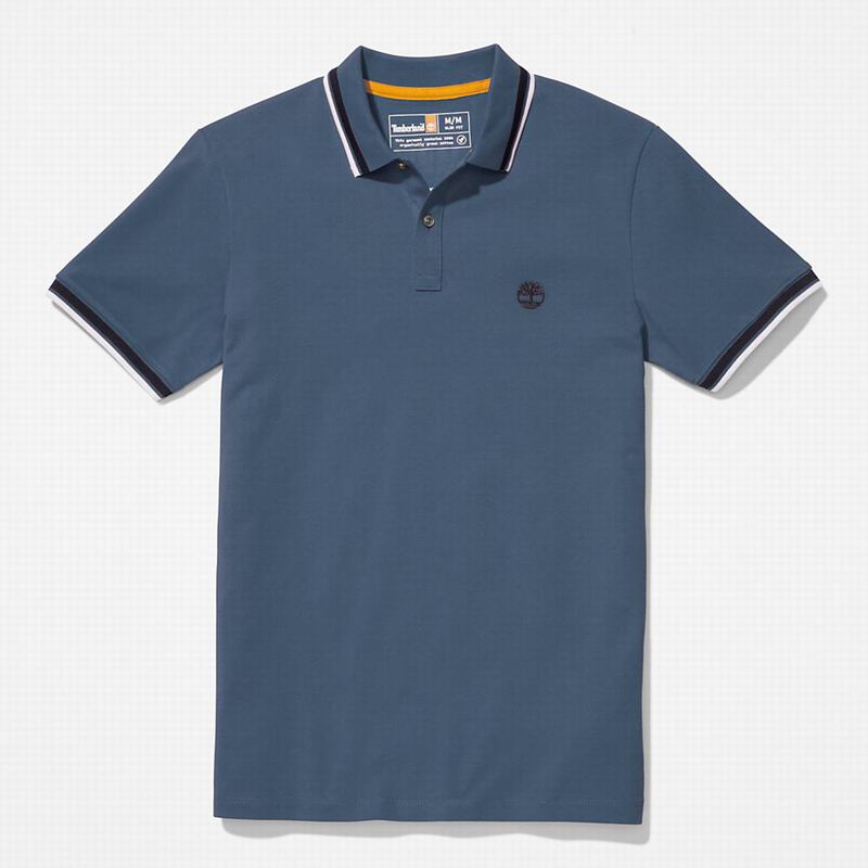 Timberland Millers River Tipped Polo Majice Plave | 90447253