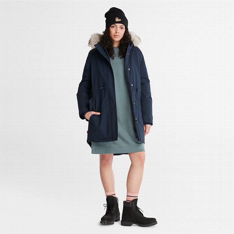 Timberland Mt. Kelsey Fleece-Lined Parka Tamnoplave | 77631711