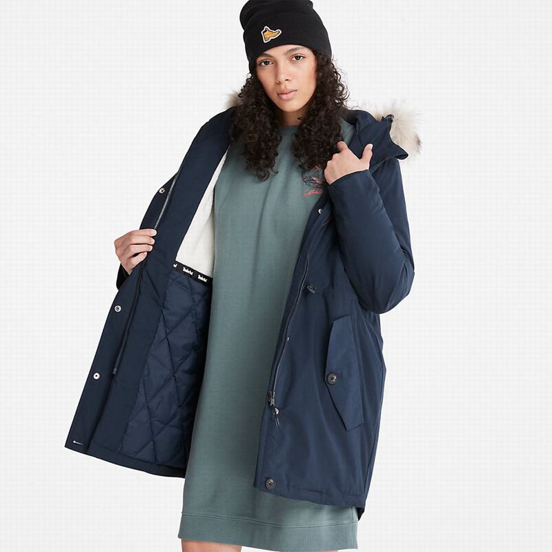 Timberland Mt. Kelsey Fleece-Lined Parka Tamnoplave | 77631711