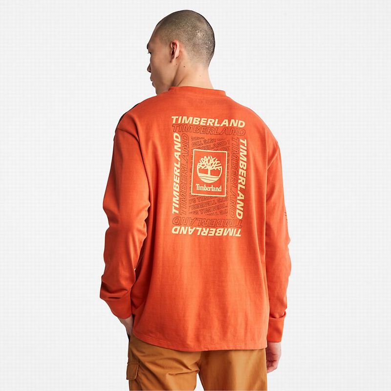 Timberland Nature Needs Heroes Front-Graficke Dugi Rukav Narančaste | 86859268