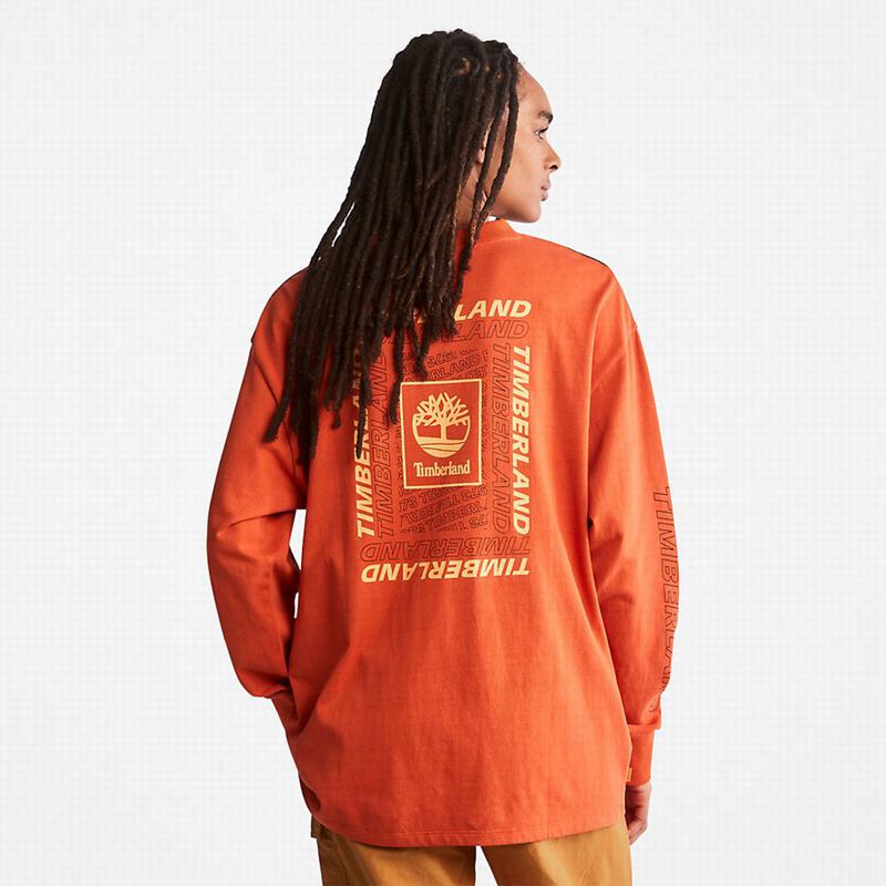 Timberland Nature Needs Heroes Front-Graficke Dugi Rukav Narančaste | 86859268