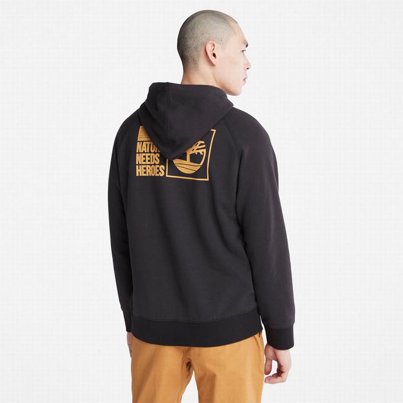 Timberland Nature Needs Heroes Majica S Kapuljačom Crne | 93416389