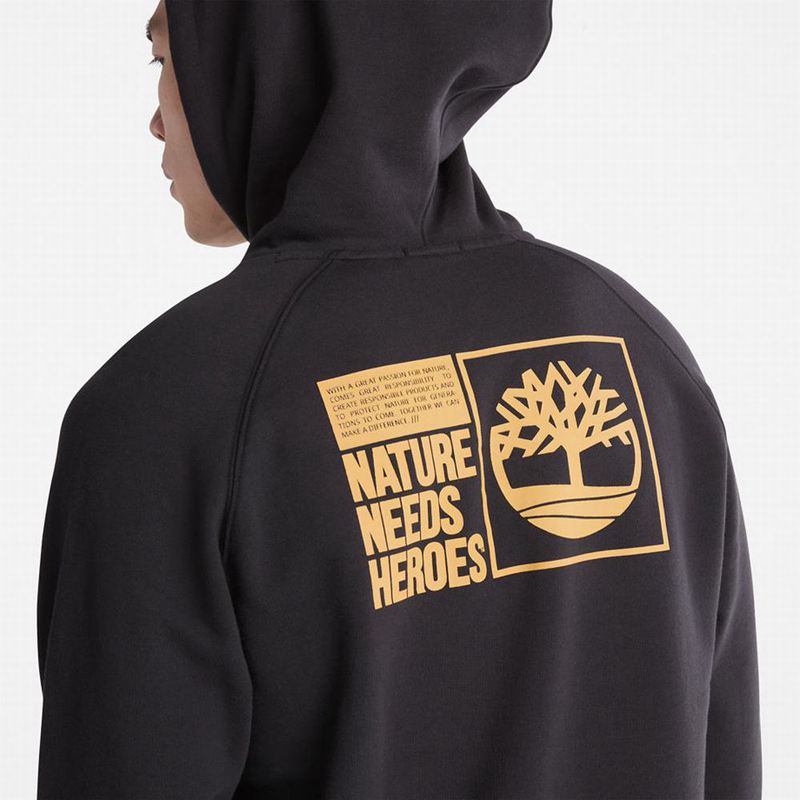 Timberland Nature Needs Heroes Majica S Kapuljačom Crne | 93416389