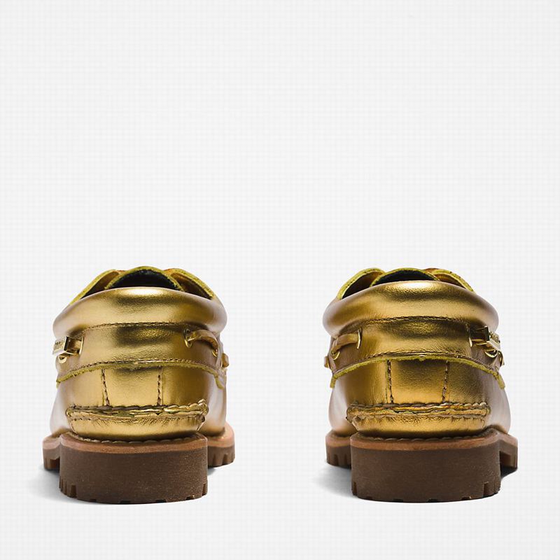 Timberland Noreen 3-Eye Lug Handsewn Cipele Za Čamce Zlatne | 1378475