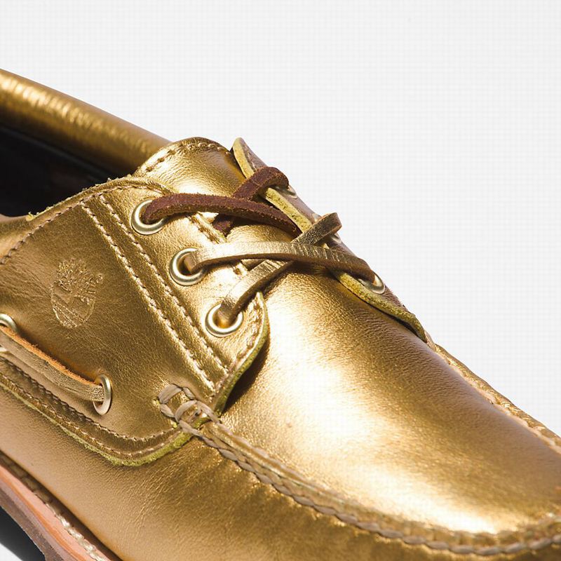 Timberland Noreen 3-Eye Lug Handsewn Cipele Za Čamce Zlatne | 1378475
