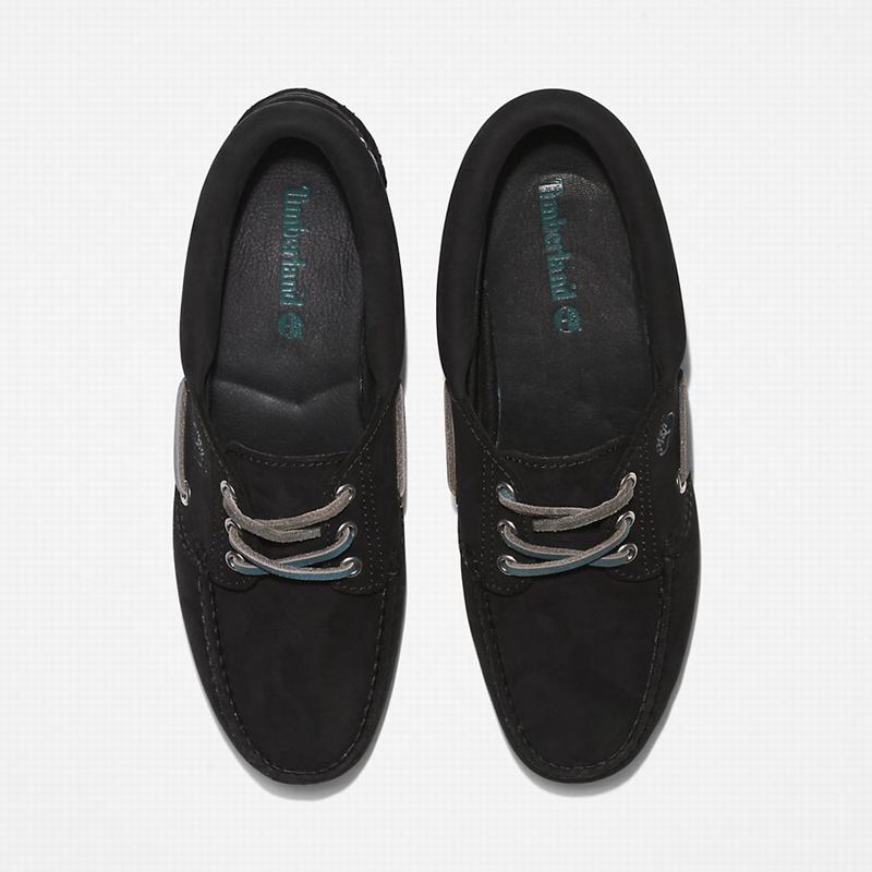 Timberland Noreen 3-Eye Lug Handsewn Cipele Za Čamce Crne | 55305157
