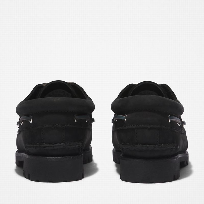 Timberland Noreen 3-Eye Lug Handsewn Cipele Za Čamce Crne | 55305157