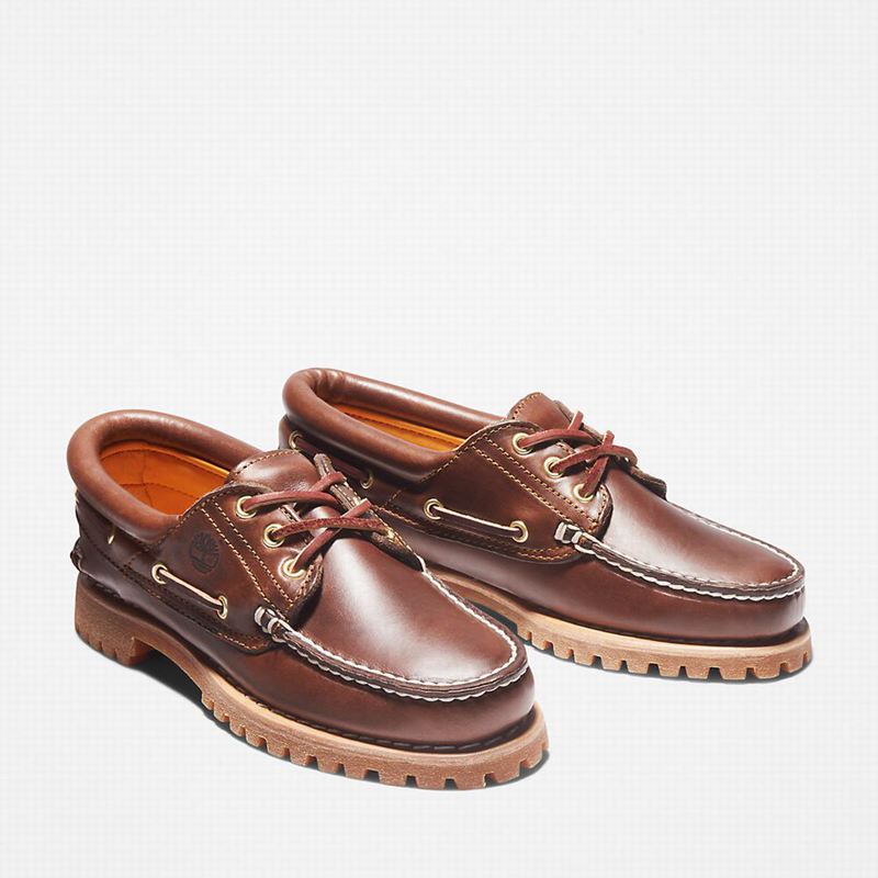 Timberland Noreen 3-Eye Lug Handsewns Cipele Za Čamce Smeđe | 90434810