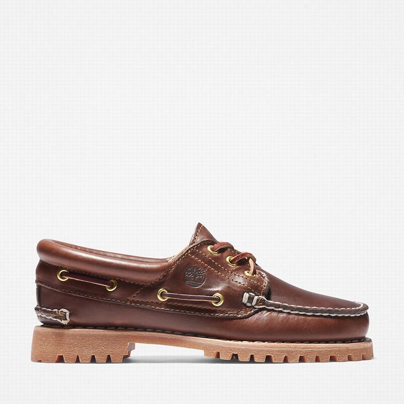 Timberland Noreen 3-Eye Lug Handsewns Cipele Za Čamce Smeđe | 90434810