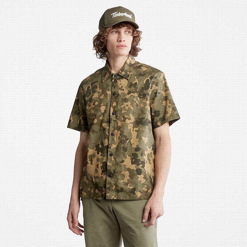 Timberland Organic Cotton Košulje Maslinasto Zelene | 36739653