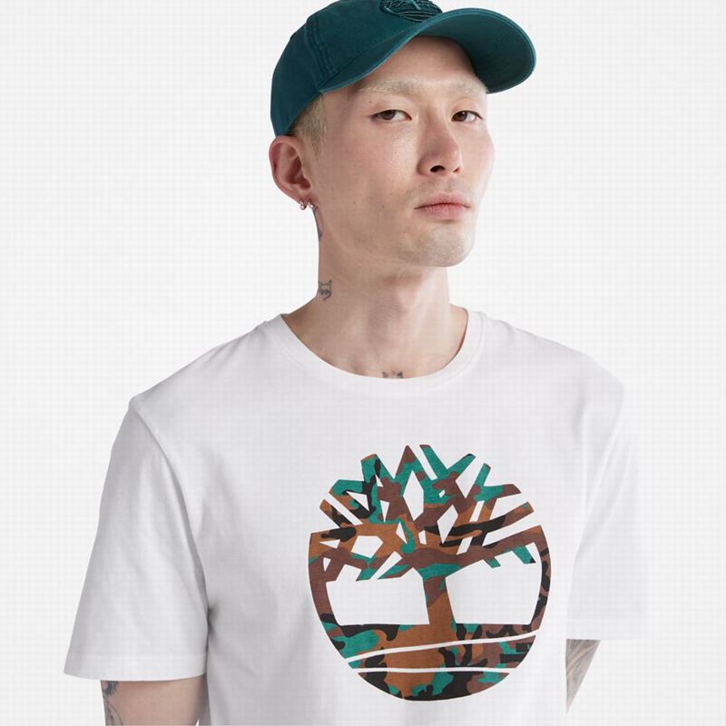 Timberland Organic Cotton Logo Majice Bijele | 43818012