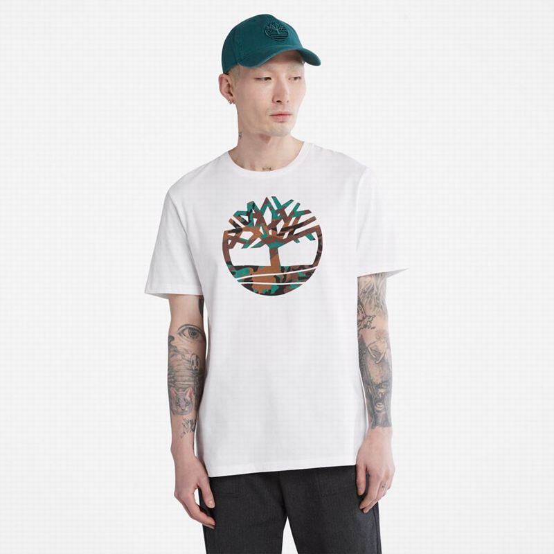 Timberland Organic Cotton Logo Majice Bijele | 43818012
