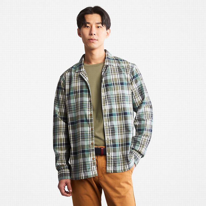 Timberland Outdoor Heritage Check Košulje Maslinasto Zelene | 8814485
