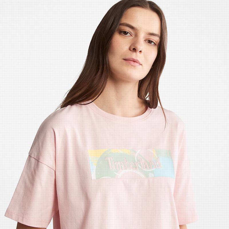 Timberland Outdoor Heritage Graficke Majice Roze | 89616953