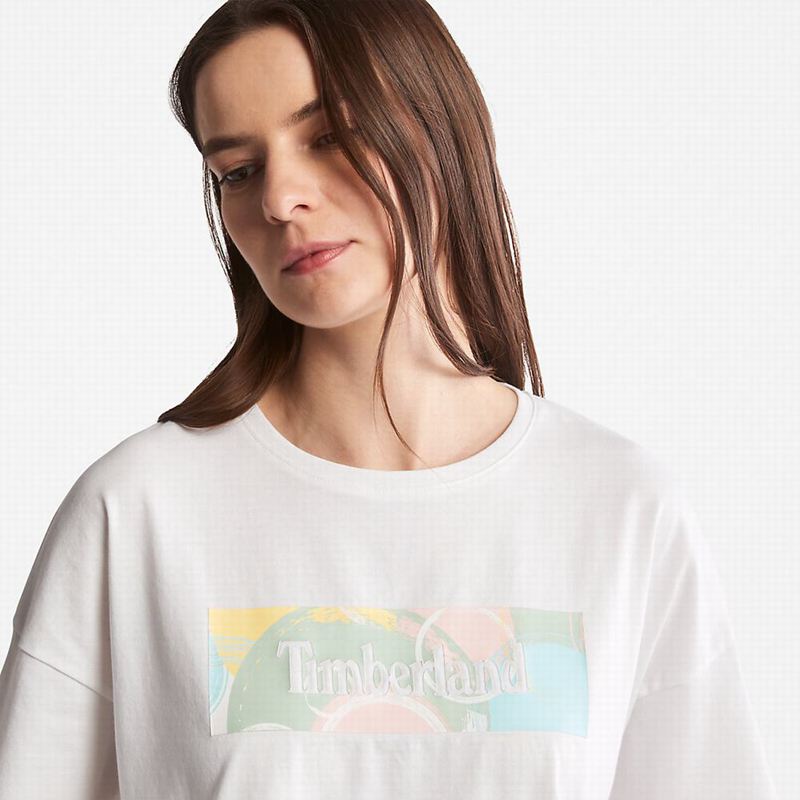 Timberland Outdoor Heritage Linear-Logo Tee Majice Bijele | 59127453